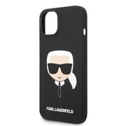 Husa premium pentru  iPhone 15 Plus Karl Lagerfeld superior quality - Negru print