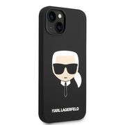 Husa premium pentru  iPhone 15 Plus Karl Lagerfeld superior quality - Negru print