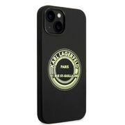 Husa premium pentru  iPhone 15 Plus Karl Lagerfeld superior quality - Negru print