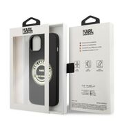 Husa premium pentru  iPhone 15 Plus Karl Lagerfeld superior quality - Negru print