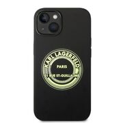 Husa premium pentru  iPhone 15 Plus Karl Lagerfeld superior quality - Negru print