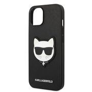 Husa premium pentru  iPhone 15 Plus Karl Lagerfeld superior quality - Negru royal