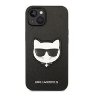 Husa premium pentru  iPhone 15 Plus Karl Lagerfeld superior quality - Negru royal