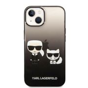 Husa premium pentru  iPhone 15 Plus Karl Lagerfeld superior quality - Negru tipar