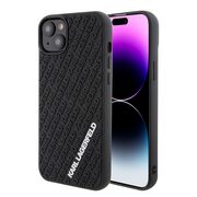 Husa premium pentru  iPhone 15 Plus Karl Lagerfeld superior quality - Negru tipar