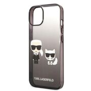 Husa premium pentru  iPhone 15 Plus Karl Lagerfeld superior quality - Negru tipar