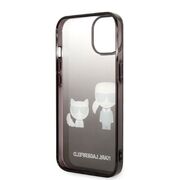 Husa premium pentru  iPhone 15 Plus Karl Lagerfeld superior quality - Negru tipar