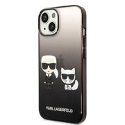Husa premium pentru  iPhone 15 Plus Karl Lagerfeld superior quality - Negru tipar