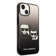 Husa premium pentru  iPhone 15 Plus Karl Lagerfeld superior quality - Negru tipar