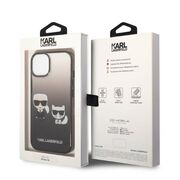 Husa premium pentru  iPhone 15 Plus Karl Lagerfeld superior quality - Negru tipar