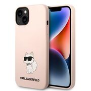 Husa premium pentru  iPhone 15 Plus Karl Lagerfeld superior quality - Roz 