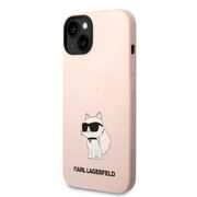 Husa premium pentru  iPhone 15 Plus Karl Lagerfeld superior quality - Roz 