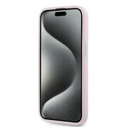 Husa premium pentru  iPhone 15 Plus Karl Lagerfeld superior quality - Roz crem