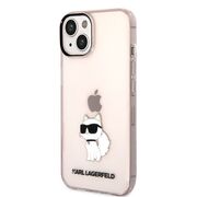 Husa premium pentru  iPhone 15 Plus Karl Lagerfeld superior quality - Roz mat