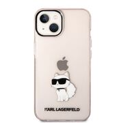 Husa premium pentru  iPhone 15 Plus Karl Lagerfeld superior quality - Roz mat