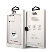 Husa premium pentru  iPhone 15 Plus Karl Lagerfeld superior quality - Roz mat