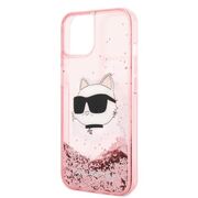 Husa premium pentru  iPhone 15 Plus Karl Lagerfeld superior quality - Roz pal