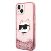 Husa premium pentru  iPhone 15 Plus Karl Lagerfeld superior quality - Roz pal
