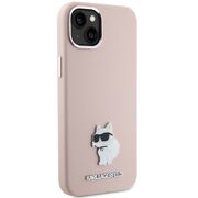 Husa premium pentru  iPhone 15 Plus Karl Lagerfeld superior quality - Roz pal