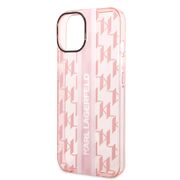 Husa premium pentru  iPhone 15 Plus Karl Lagerfeld superior quality - Roz pastel
