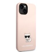 Husa premium pentru  iPhone 15 Plus Karl Lagerfeld superior quality - Roz perlat