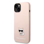 Husa premium pentru  iPhone 15 Plus Karl Lagerfeld superior quality - Roz perlat