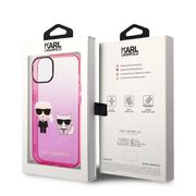 Husa premium pentru  iPhone 15 Plus Karl Lagerfeld superior quality - Roz piersica