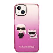 Husa premium pentru  iPhone 15 Plus Karl Lagerfeld superior quality - Roz piersica