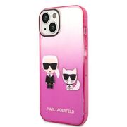 Husa premium pentru  iPhone 15 Plus Karl Lagerfeld superior quality - Roz piersica