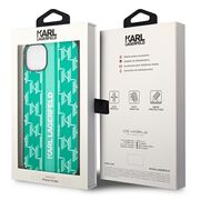Husa premium pentru  iPhone 15 Plus Karl Lagerfeld superior quality - Verde menta