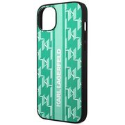 Husa premium pentru  iPhone 15 Plus Karl Lagerfeld superior quality - Verde menta