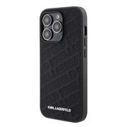 Husa premium pentru  iPhone 15 Pro Karl Lagerfeld superior quality - Negru havana
