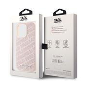Husa premium pentru  iPhone 15 Pro Karl Lagerfeld superior quality - Roz neon