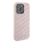 Husa premium pentru  iPhone 15 Pro Karl Lagerfeld superior quality - Roz neon