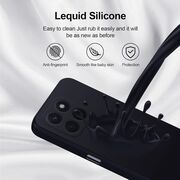 Husa pentru  Honor X5B Liquid Silicone, subțire, captusita cu microfibra, anti amprentă, protectie cameră foto, Verde