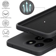 Husa pentru  Honor X5B Liquid Silicone, subțire, captusita cu microfibra, anti amprentă, protectie cameră foto, Verde