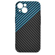 Husa pentru  iPhone 15 CarbonFiber UltraSlim, Lightweight, Albastru inchis