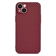 Husa pentru  iPhone 15 CarbonFiber UltraSlim, Lightweight, Rosu