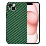 Husa pentru  iPhone 15 CarbonFiber UltraSlim, Lightweight, Verde