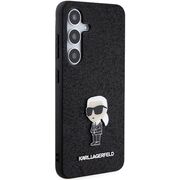 Husa premium pentru  Samsung Galaxy S24+ Plus Karl Lagerfeld superior quality - Negru cenusiu