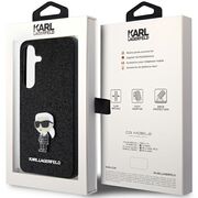 Husa premium pentru  Samsung Galaxy S24+ Plus Karl Lagerfeld superior quality - Negru cenusiu