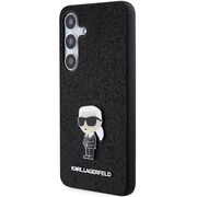 Husa premium pentru  Samsung Galaxy S24+ Plus Karl Lagerfeld superior quality - Negru cenusiu