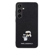 Husa premium pentru  Samsung Galaxy S24+ Plus Karl Lagerfeld superior quality - Negru deschis