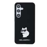 Husa premium pentru  Samsung Galaxy S24 Karl Lagerfeld superior quality - Negru electric