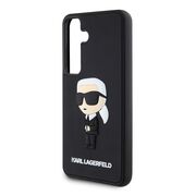 Husa premium pentru  Samsung Galaxy S24 Karl Lagerfeld superior quality - Negru fumuriu