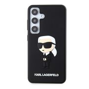 Husa premium pentru  Samsung Galaxy S24 Karl Lagerfeld superior quality - Negru fumuriu