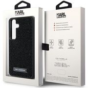 Husa premium pentru  Samsung Galaxy S24 Karl Lagerfeld superior quality - Negru texturat
