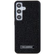 Husa premium pentru  Samsung Galaxy S24 Karl Lagerfeld superior quality - Negru texturat