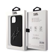 Husa premium pentru  iPhone 15 Karl Lagerfeld superior quality - Negru denim