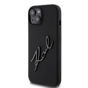 Husa premium pentru  iPhone 15 Karl Lagerfeld superior quality - Negru denim